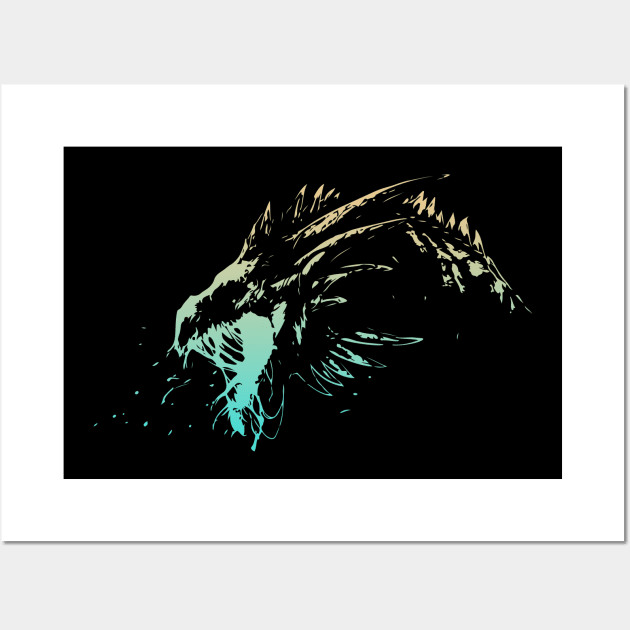 Wyvern - Cream Wall Art by Scailaret